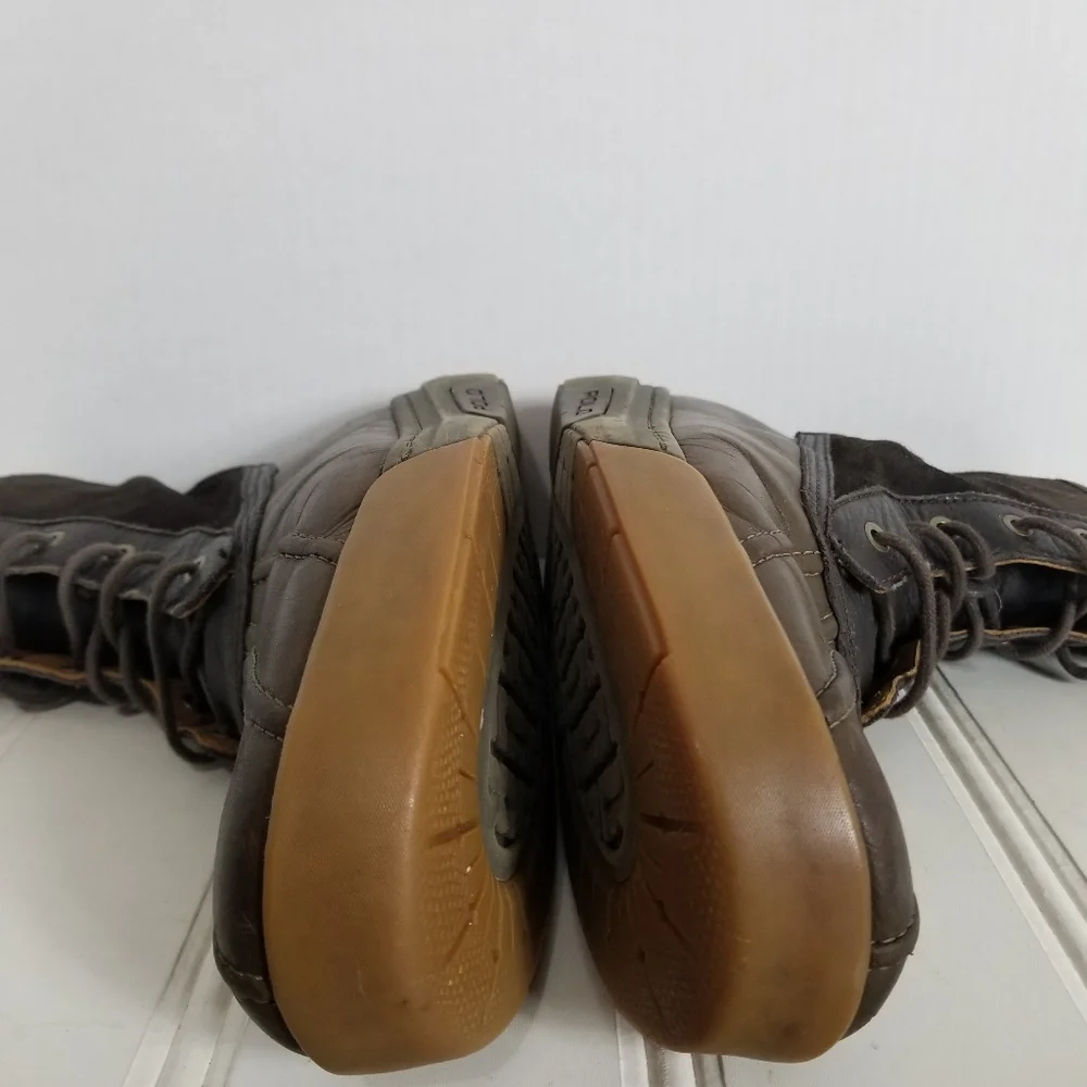 Polo Ralph Lauren Boots 11.5 Declan Leather Water Repellent Outdoor Dark Brown R